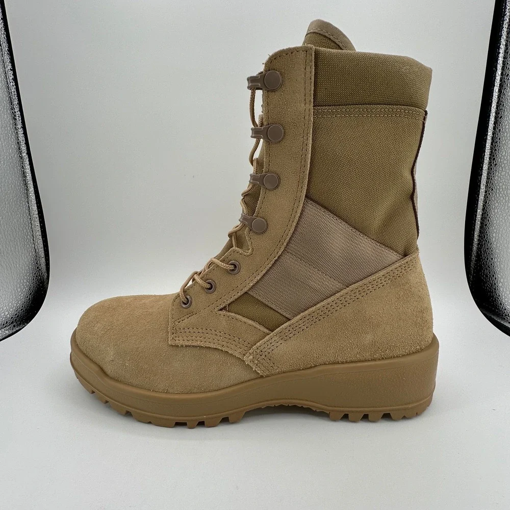 Mondo PT UFCW Vibram Hot Weather Combat Boots Mens 9.5‎ Wide Tan Steel Toe NEW